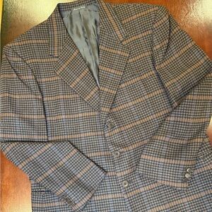 PAL ZILERI CHECKED PLAID CASHMERE WOOL Blazer amazing shape Italy 50/US ~40